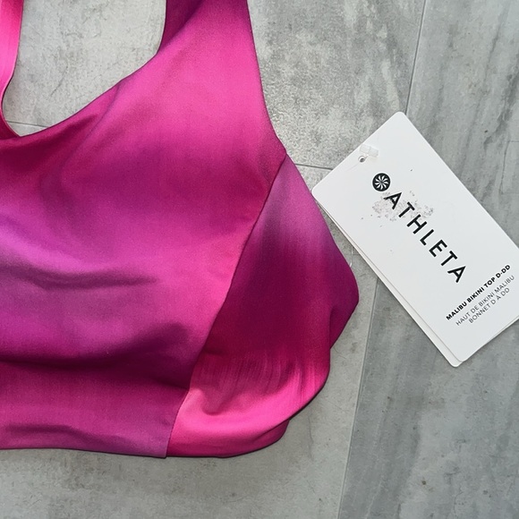 Athleta   Racer back Bra Variations of pink/purple interior removable pads  Sz M - Picture 2 of 9